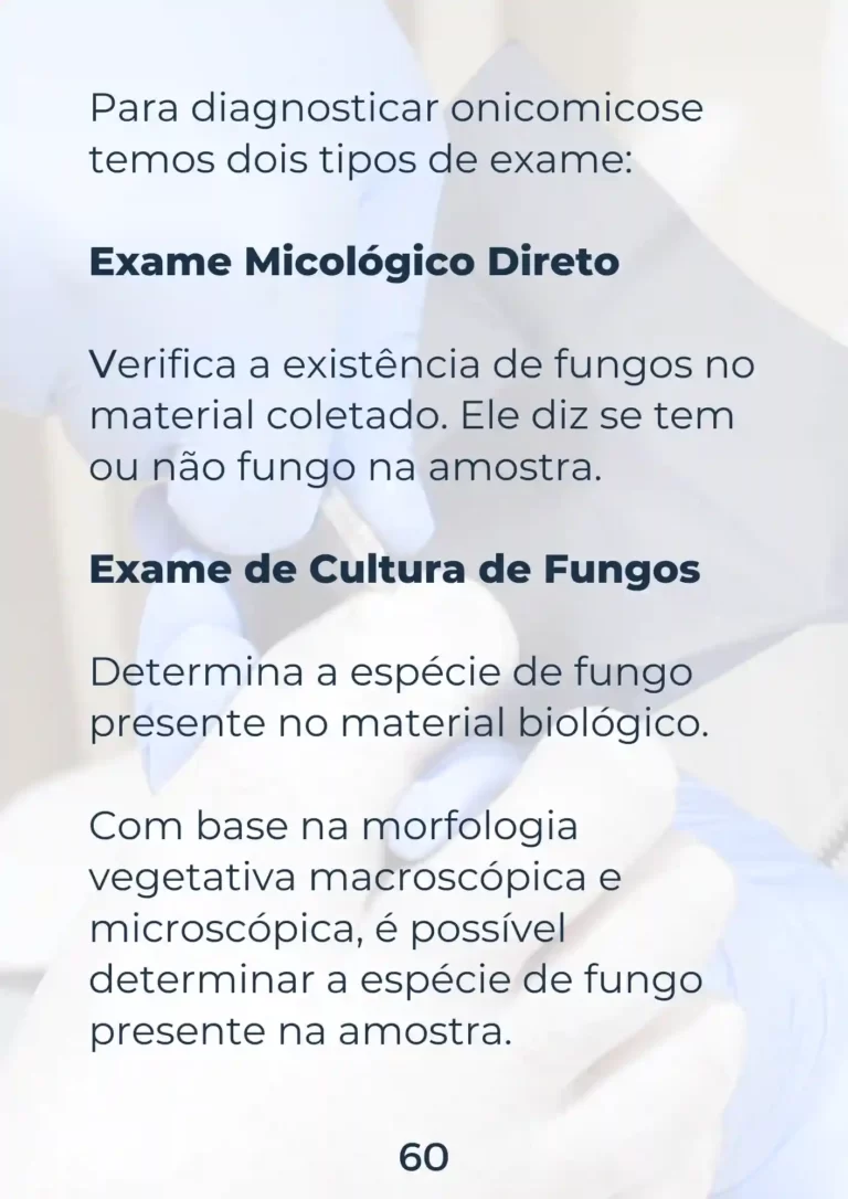 pagina livro micologia podologia exame micologico